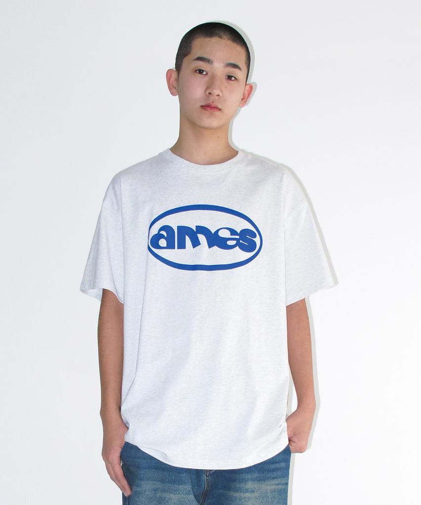 AMES-WORLDWIDE Футболка с логотипом-символом Ames Circle Светло-серая