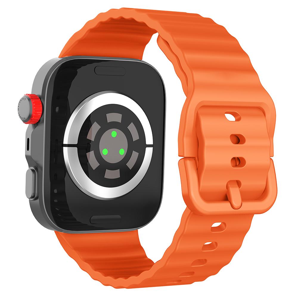 Replacement Silicone Strap for Huawei Watch Fit 3/4/4 Pro Wave Pattern Smart Watch Wrist Band