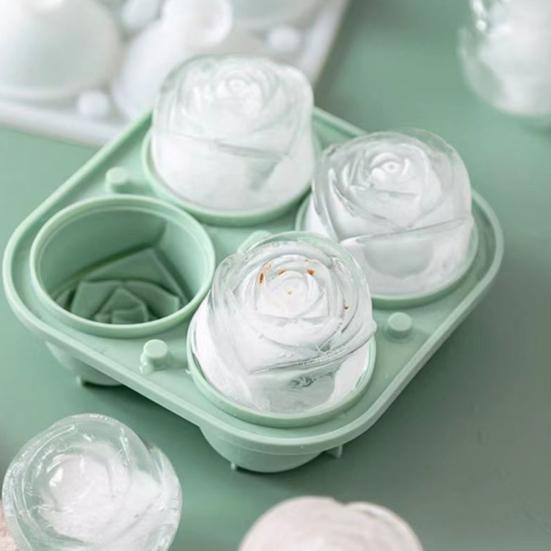 Форма для льда Rose Ice Cube Mold из пищевого силикона для коктейлей Whiskey BPA Free Ice Cube Maker