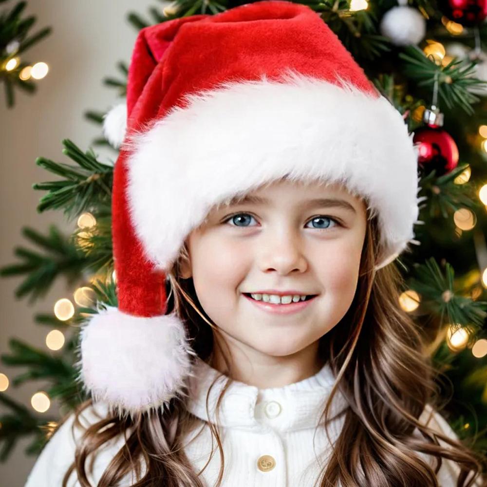 Winter Santa Claus Hat Christmas Hats For Adult Children Women Kid Gift Fashion Keep Warm Outdoors Acrylic Fibers