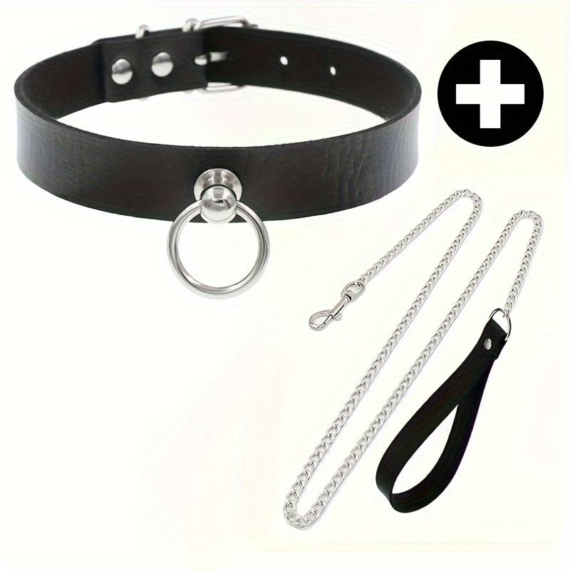 Готический панк ПУ кожаный чокер с О-кольцом - Регулируемое ожерелье-воротник для женщин, идеально для Хэллоуина и повседневной носки