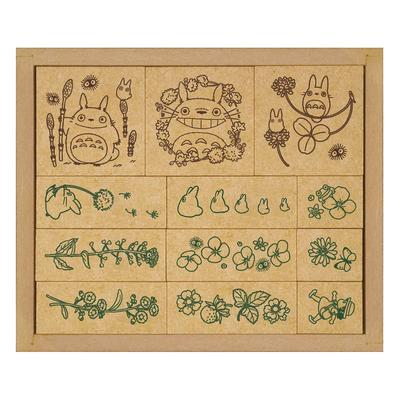 Набор штампов Ghibli «Мой сосед Тоторо» — цветочные штампы весна/лето SOH-007