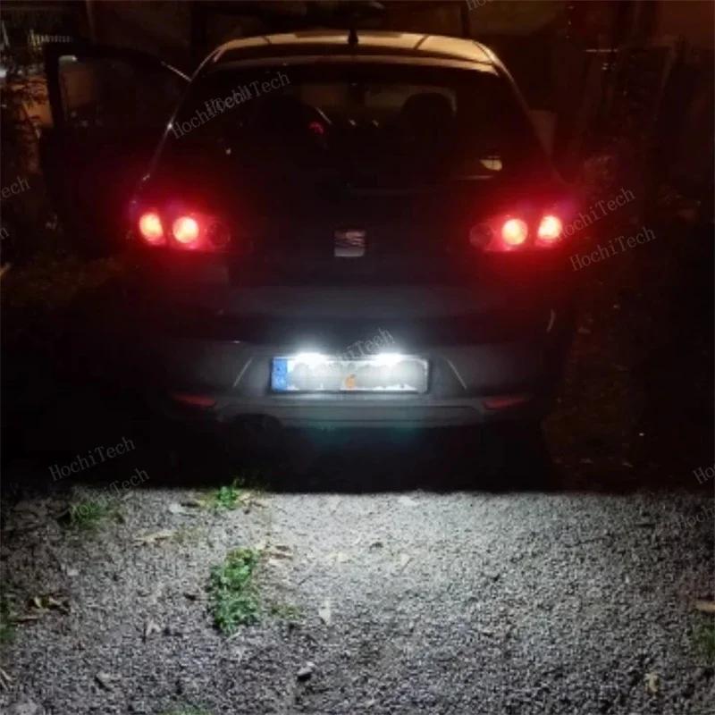For Seat Altea 2005-2009 Arosa Cordoba 6K 6L Leon 1M Toledo 5P Ibiza 6L 2PCS Car License Plate Light Number Plate Lamp Upgrade msg522