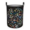 One Hundred Fish Ocean Life Scuba Diving Dirty Laundry Baskets Foldable Waterproof Clothes Storage Basket For Home Children's