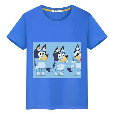 Футболка из 100% хлопка с собакой Blueys, футболки с аниме для мальчиков, цельная футболка y2k, футболка Blueys, короткие топы с британскими героями мультфильмов, детская одежда для девочек
