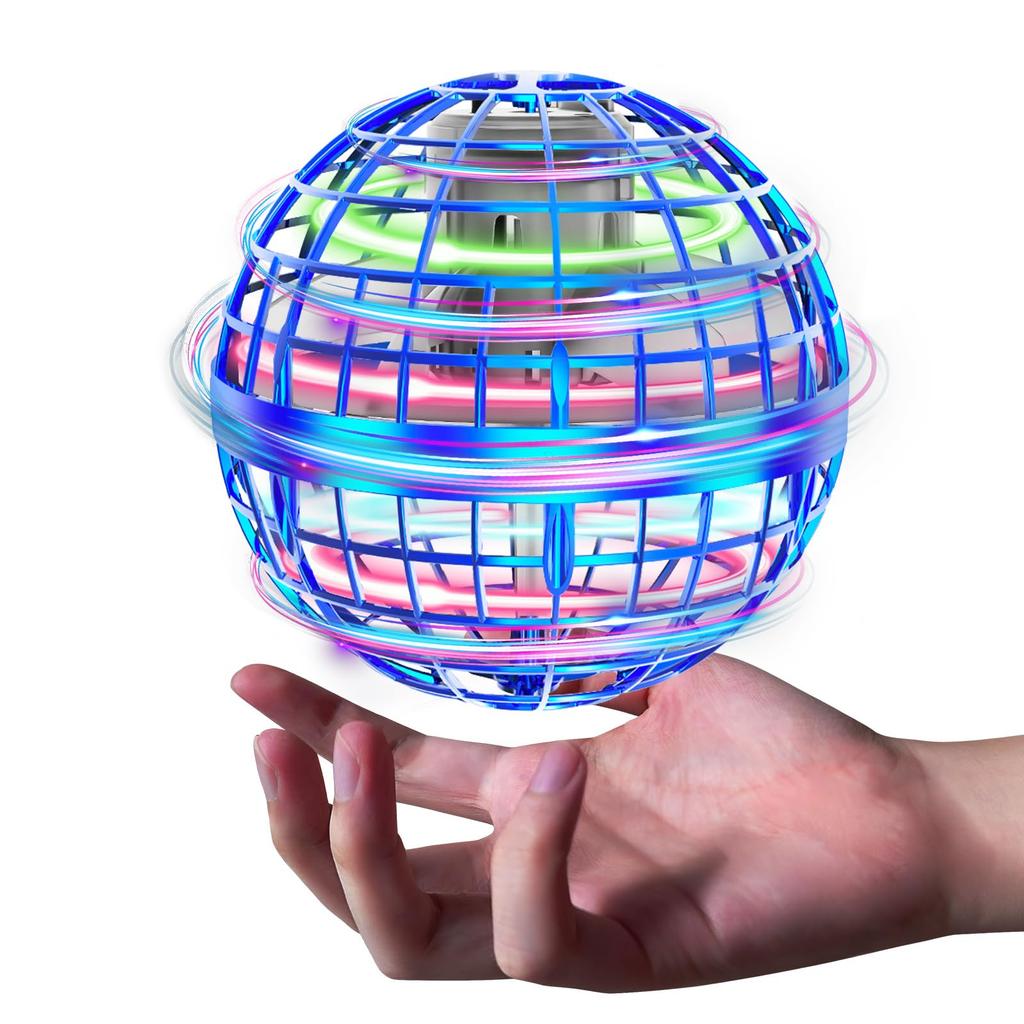 Tikduck Летающий гироскоп Летающий светящийся шар Парящий бумеранг Спиннер с RGB USB Мини-дрон для детей и популярный подарок на день рождения Шар, Игрушка, Огни, 360°