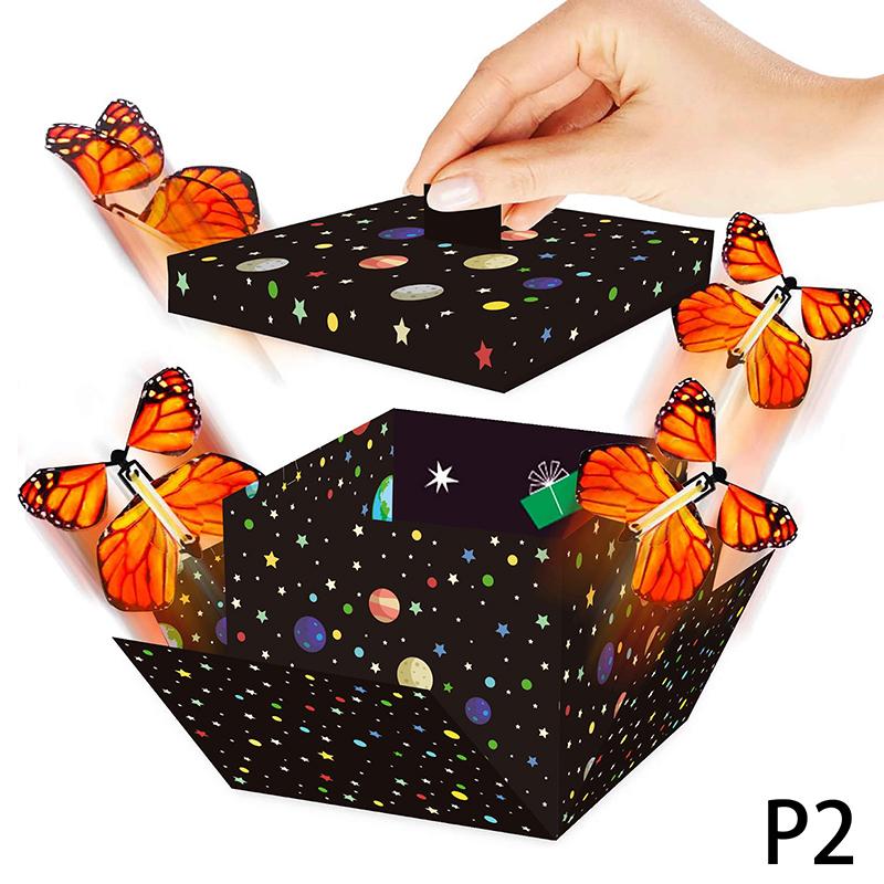Surprise Flying Butterfly Explosive Gift Box Box Birthday Party Graduation Ceremony Year Blessing Easy Installation 2024
