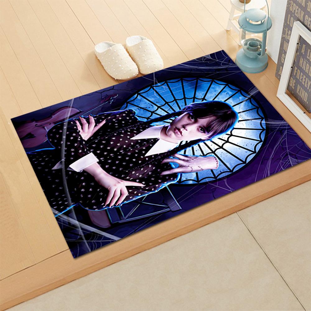 Gothic Spider Web Portrait rug for living rooms, bedrooms, home décor, and as gifts.