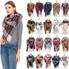 Quilted Plaid Triangle Scarf Shawl for Women - Spring, Autumn, Winter