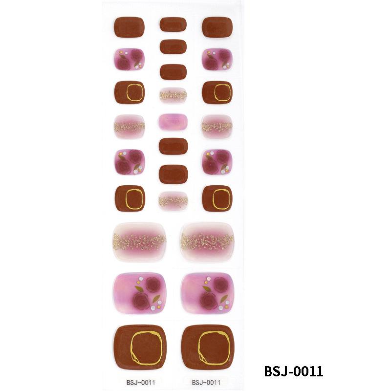 Semi-cured Manicure Stickers, Toenail Stickers, Bronzing Waterproof Toenail Stickers