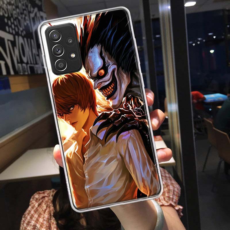 Чехол для телефона с аниме Deth Note Лайт Ягами для Samsung A54 A57 A37 A17 A14 A15 A12 A24 A34 A55 A35 A25 A52S A07 A05S A04S A22 A32 A