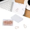 12pcs Professional Cute Pear Shaped Paper Clip Document Organizing Paper Clip (Rose Gold)