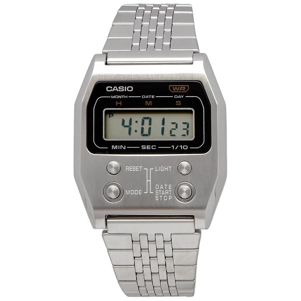 Casio Digital Watch Vintage Series Reprint Design Unisex Silver Overseas Model A1100D-1 [Item]