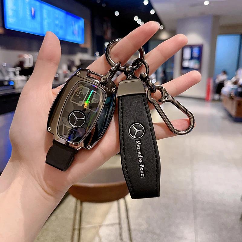 VFO1 Car Key Case Cover Key Bag Accessories For Mercedes Benz A B C S Class AMG GLA CLA GLC W176 W221 W204 W205 Shell Fob Keychain