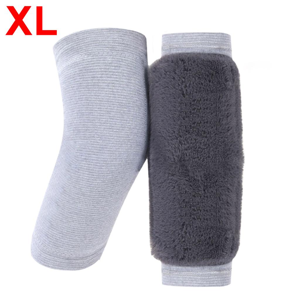 Knee Sleeves For Men Fluffy Thermal Knee Braces Leg Warmers Winter Plush Knee Pads Leg Sleeves Warmer For Skiing Cycling Running