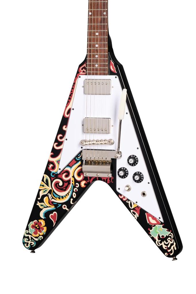by Gibson Custom Jimi Hendrix Flying V Ebony Jimi Hendrix Epiphone/Inspired "Love Drops"