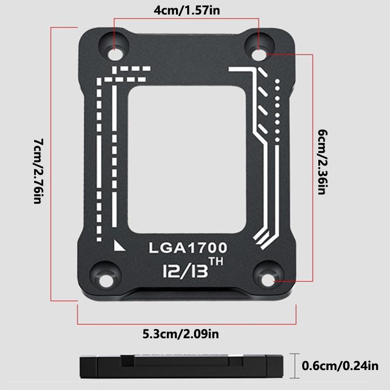 Материнская плата настольного компьютера Кронштейн для процессора Lga1700 База для защиты от давления и изгиба Исправляющая рамка Крышка для процессоров Intel 12-го и 13-го поколений