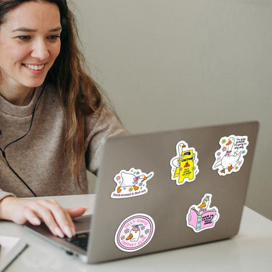 12 шт. Магнит на холодильник "Глупый гусь" для дома, офиса, кухни, шкафчика, холодильника, ПВХ, водонепроницаемый, мультяшный