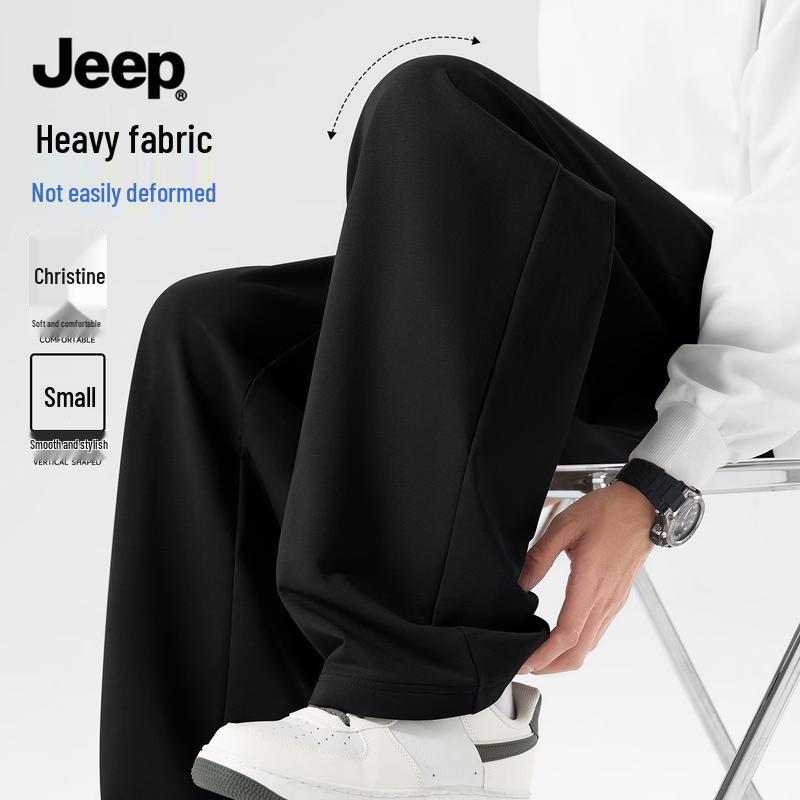 Jeep Мужские повседневные брюки прямого кроя в американском стиле, вязаные