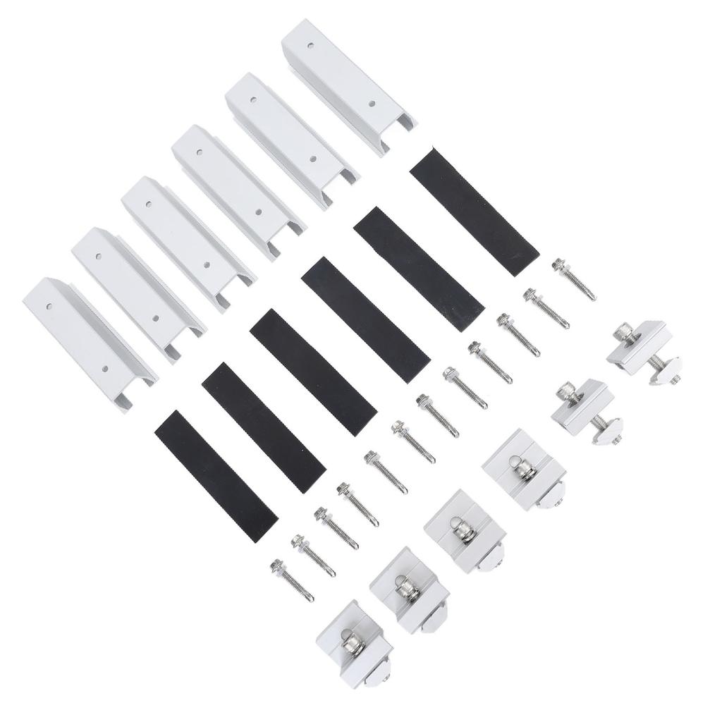 Комплекты кронштейнов для крепления солнечных панелей Алюминиевый сплав Кронштейны для крепления солнечных панелей на плоской крыше Торцевые зажимы