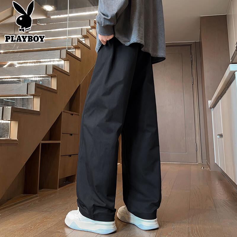 PLAYBOY Мужские повседневные брюки свободного кроя, прямые, широкие, 2026