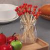 100Pcs/Pack Fruit Fork Cocktail Sticks Bamboo Skewers Candied Haws Sticks