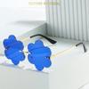Rimless Flower Sunnies Fashion Sun Glasses Flower Lens Sunglasses Snowflakes Shades Photo Glasses