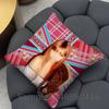 PPinkpantheress Singer Square Cushion Pillow Case Sofa  BedroomLiving Room Backrest Multiple Sizes Washable Covers