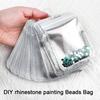 50 Pcs Diamond Art Beads Bags Clear Ziplock Storage Pouches Reusable Faux Diamond Storage Bags for DIY Diamond Art Gem Bead Organization