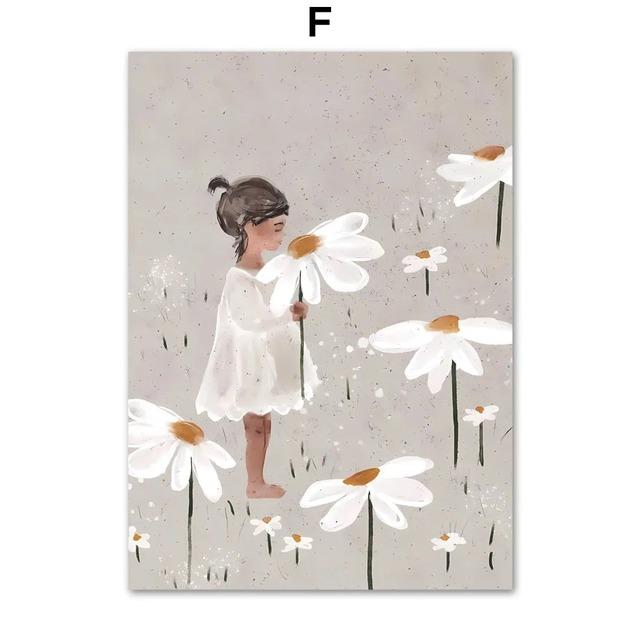 1 шт. кролики настенная живопись на холсте интерьерные картины детская спальня домашний декор медведи воздушные шары милые животные гостиная без рамки