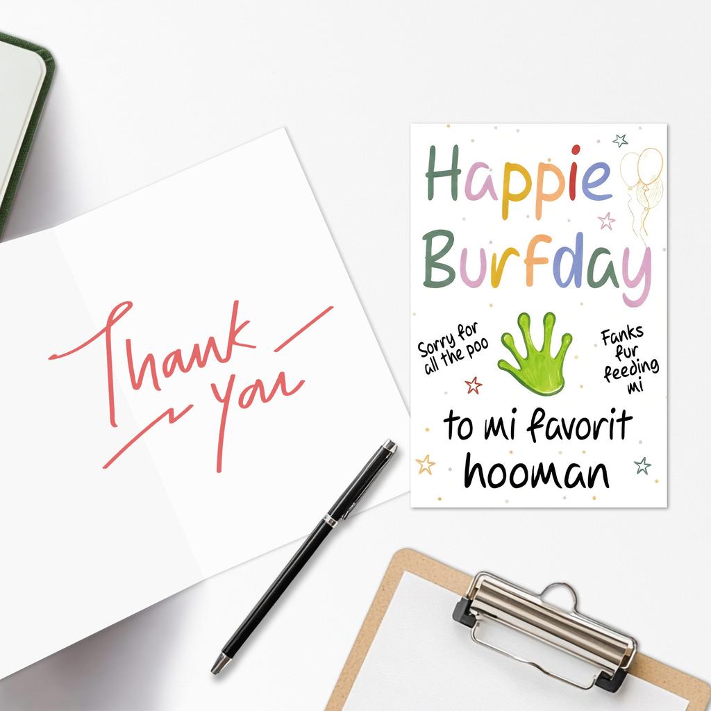 10 Cartoon Birthday Card Envelopes Set With A Variety Of Creative Birthday Greeting Cards