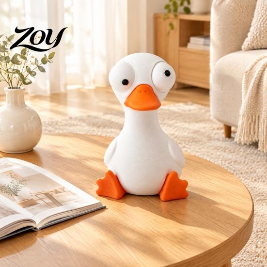 Unique Birthday Gifts for Kids Funny 3D Printed Ornament, Hippo/Goose/Cat Shape, Cute Figurines with Big Stress Relief Desktop Gadgets Moving