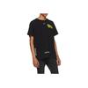 Off-White Футболка с коротким рукавом и желтыми стрелками Caution Tape, мужские топы, цвет черный OMAA002S181850061060