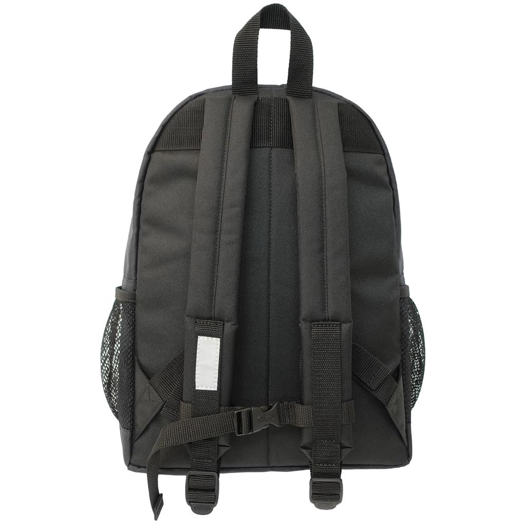 Backpack A4 Storage Kids Junior Mesh Pocket Rough Plain Basic Simple 22469049 Black 1 F [Outdoor Products]