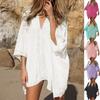 Cover Up V-neck Breathable Polyester Sexy Cover-up for Women Beach Swimming