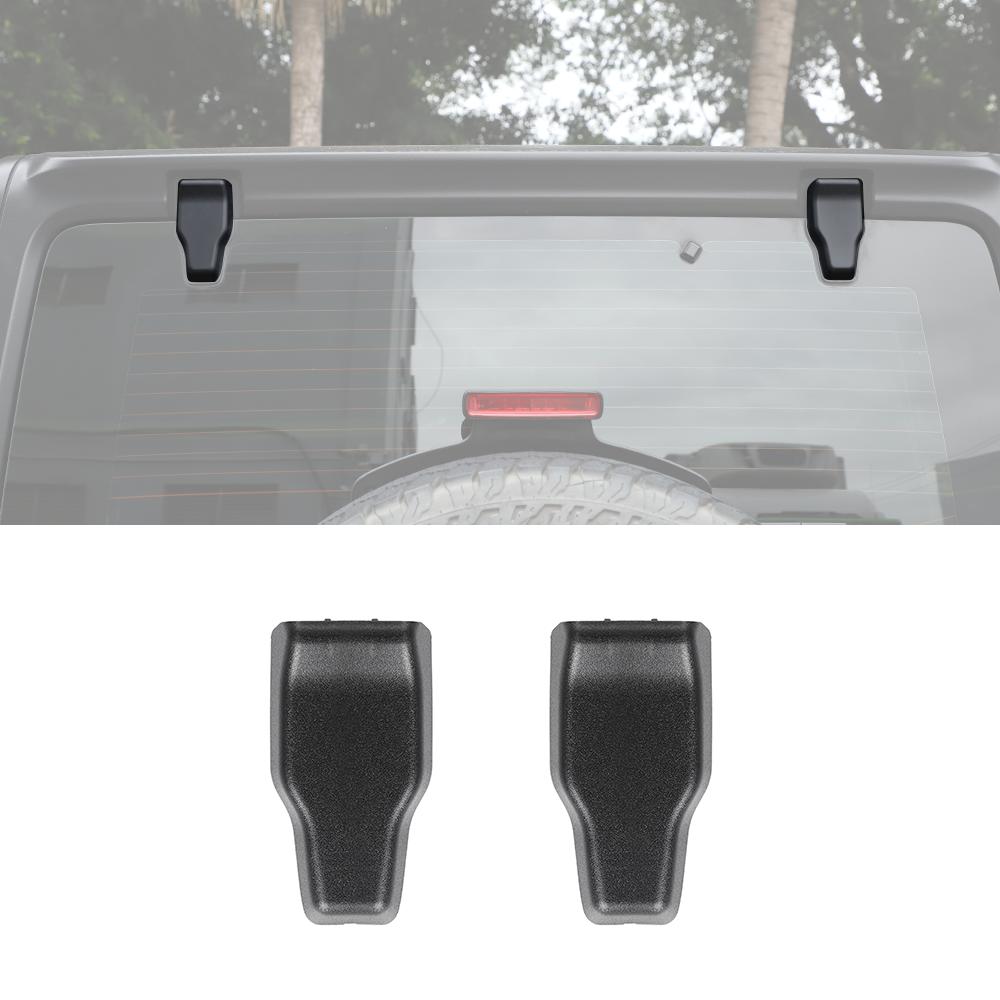 2X Black Rear Window Glass Hinge Trim Replacement For Jeep Wrangler JL JLU 2018+