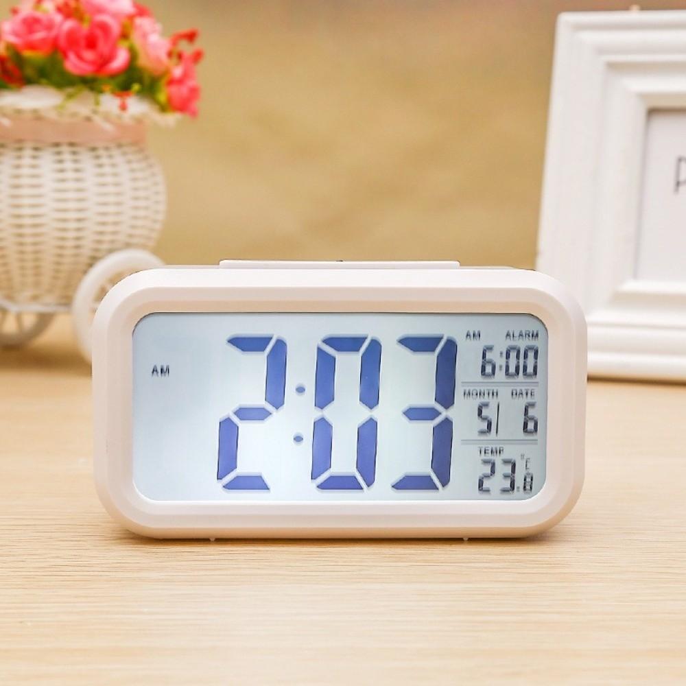 Temperature Display LED Alarm Clock Battery Operated Desk Alarm Clock For Bedside