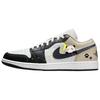 Air Jordan 1 Винтажные Баскетбольные Кроссовки Мужские Низкие Белый/Черный 553558-153(Team366-)