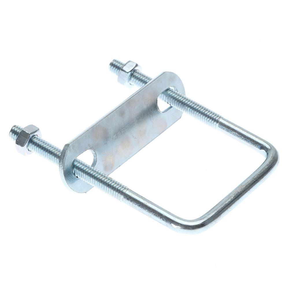 2 комплекта U-образный хомут для железной трубы, прямоугольный U-болт, квадратный болт, новый квадратный хомут
