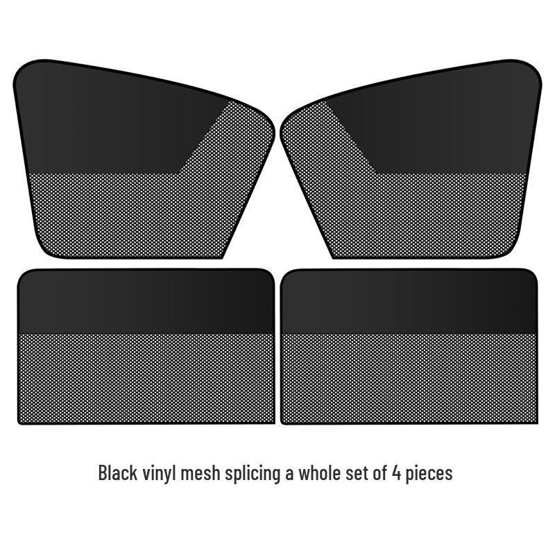 Dual-Tone Magnetic Car Sunshade Curtain for Heat and UV Protection