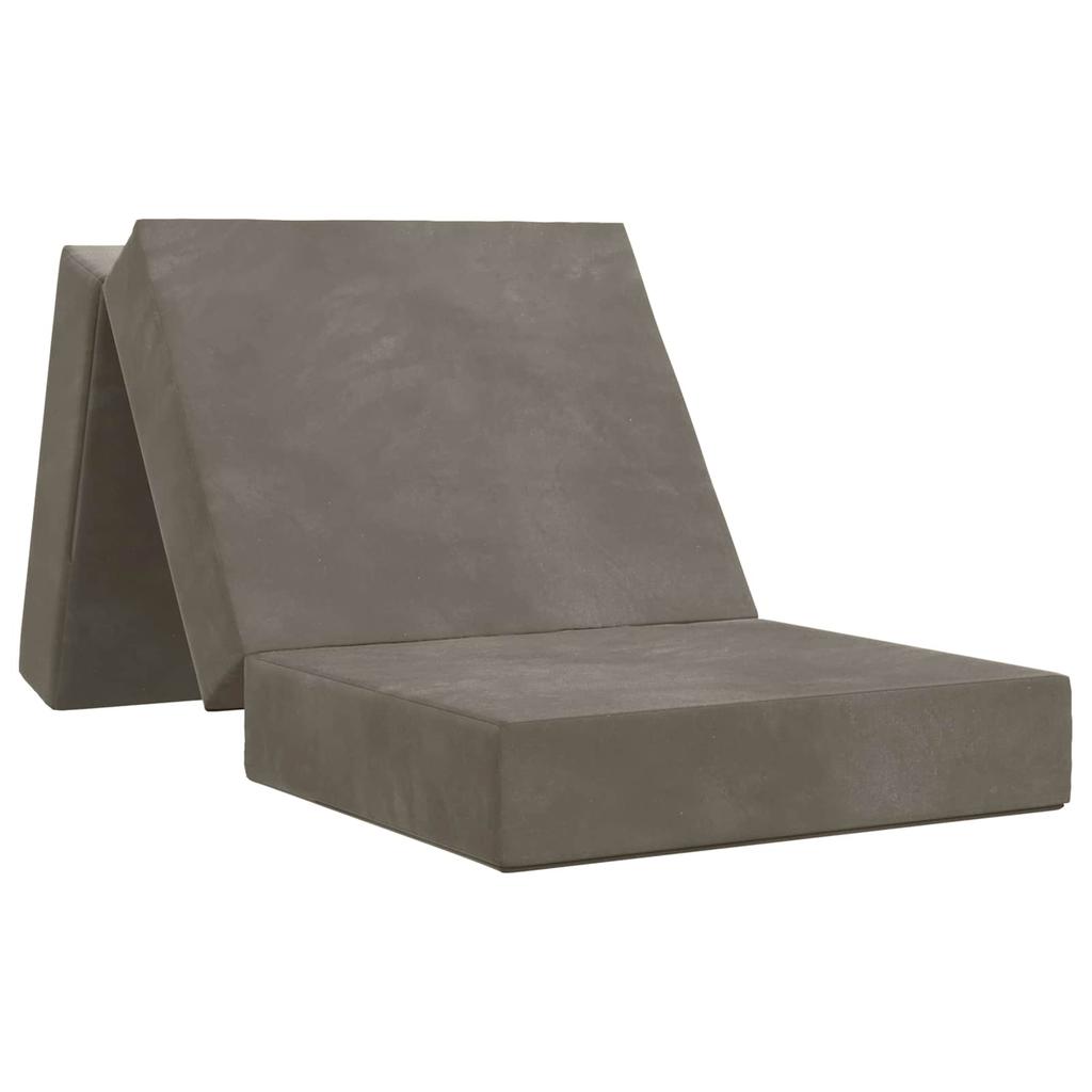 Folding Sofa Bed 75 x 63 x 45 cm Light Grey