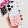 For Xiaomi Redmi 13 Case Fashion Flowers Letters Transparent Silicone Soft Bumper Cover For Redmi 13 4G Redmi13 2024 Phone Cases
