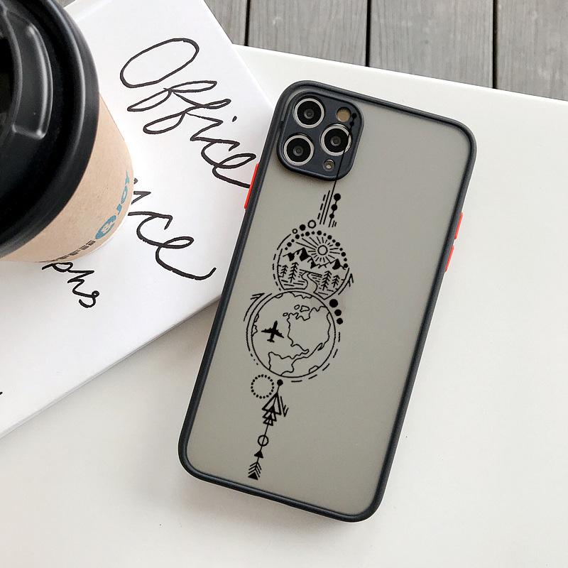 Чехол для телефона с изображением карты мира и самолета для iPhone 16 15 13 14 11 12 Pro Max 7 8 Plus SE2 X XR XS, задняя ударопрочная крышка