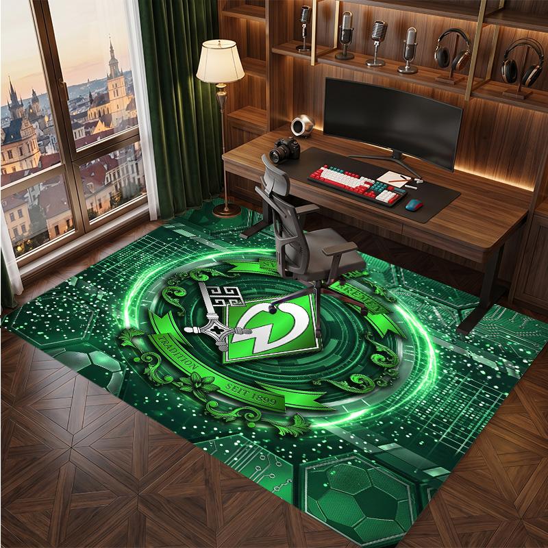 Werder Bremen Football Print Crystal Velvet Rug, Comfortable Water Absorbent Non Slip Indoor Floor Carpet