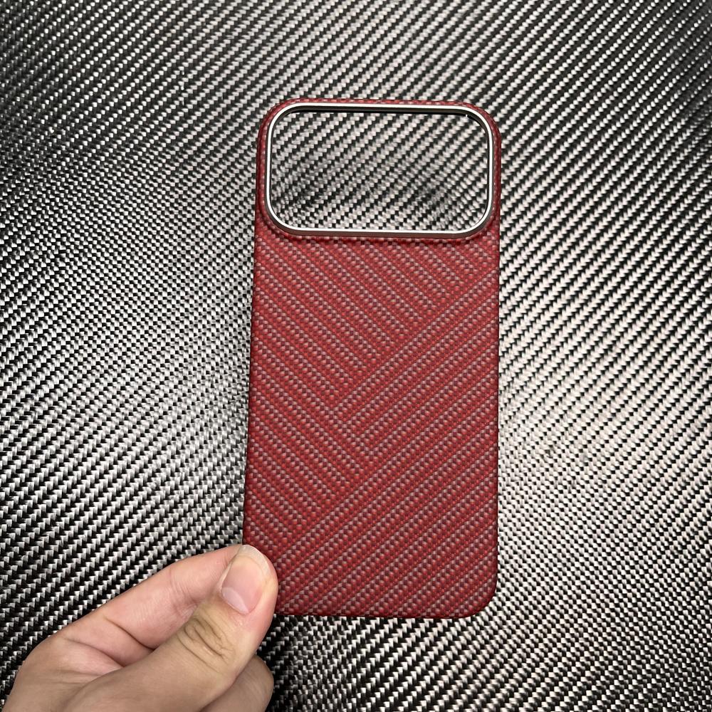 Для iPhone 18 Pro Max Чехол из углеродного волокна Ультратонкая защита объектива Арамидное волокно Чехол для телефона для iPhone 18 Pro Углеродный чехол