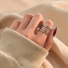 1 шт. Стильное и простое открывающееся регулируемое кольцо из титановой стали простой широкой версии