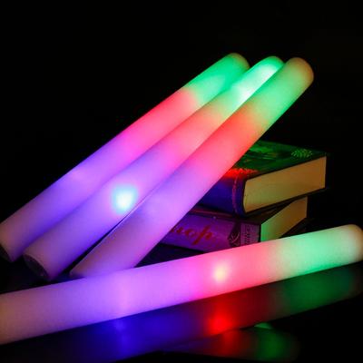 10 шт., светодиодные светящиеся палочки, объемные красочные RGB светящиеся пенопластовые палочки, трубка приветствия, темный свет для Рождества, дня рождения, свадьбы, вечеринки