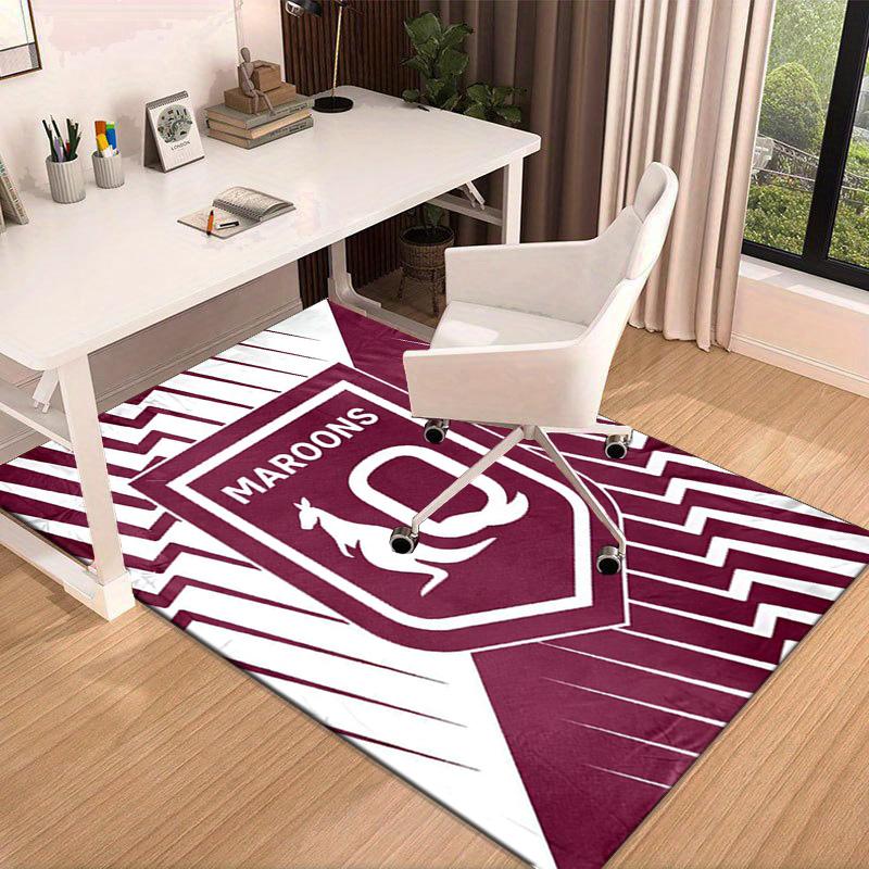 Australia Maroons Rugby Team Emblem Area Rug Office rug, Chair Rug, Decor Carpet Livingroom bedroom Mat, Large Size Fan gifts Christmas gifts