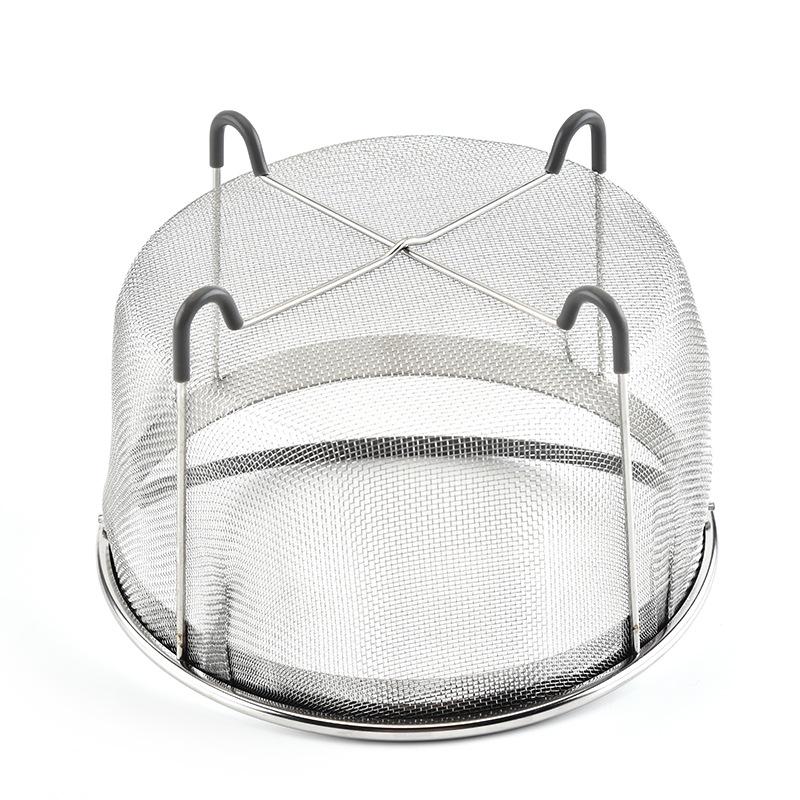 Портативная овощеварка из нержавеющей стали 304 с силиконовой ручкой - многофункциональная корзина для рисоварки