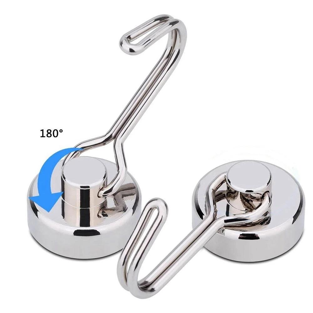 1-8 шт. магнитный крючок сверхпрочные магниты крючок сильный неодимовый магнит крючки для дома ванная комната кухня холодильник венок ключи